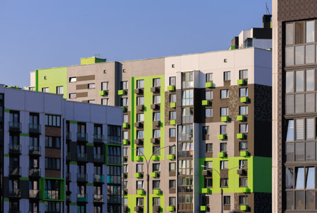 Cityscape, modern buildings on a summer dayの写真素材