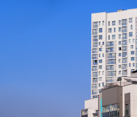 Cityscape, modern buildings on a summer dayの写真素材