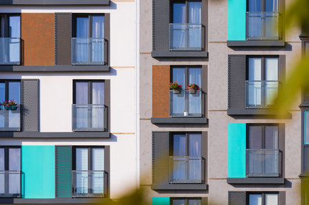Cityscape, modern buildings on a summer dayの写真素材