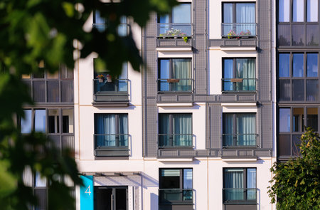 Cityscape, modern buildings on a summer dayの写真素材