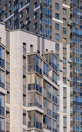 Cityscape, modern buildings on a summer day