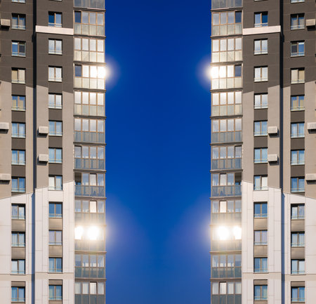 Cityscape, modern buildings on a summer dayの写真素材