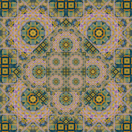 Abstract pattern, multi-colored kaleidoscope from photos modern buildings and houses