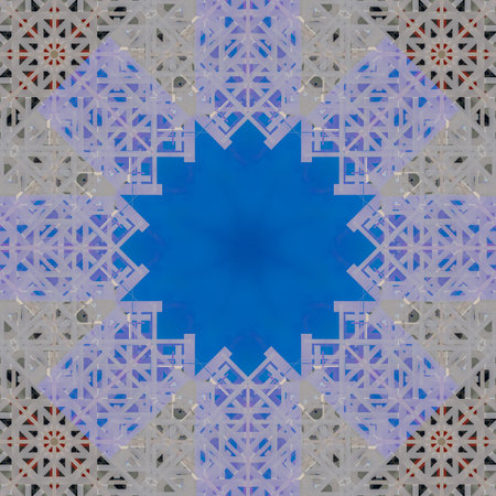 Abstract pattern, multi-colored kaleidoscope from photos modern buildings and houses