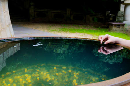 water jar(Kotohira Town, Kagawa Prefecture. Kotohiraguu Shrine)の写真素材