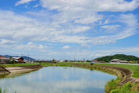 summer.River (Takamatsu City, Kagawa Prefecture)の写真素材