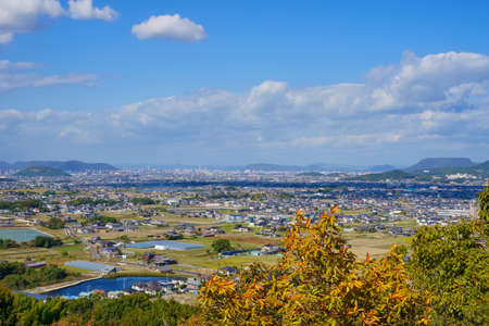 Sanuki Plain. autumn(Miki Town and Takamatsu City, Kagawa Prefecture)の写真素材