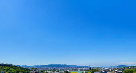 Takamatsu cityscape.Panoramic photo (Takamatsu City, Kagawa Prefecture)の写真素材