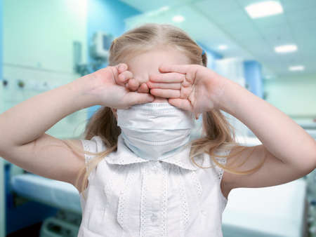 The child's fear of the diseaseの写真素材