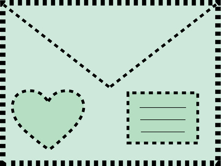 Letter envelope love heart  message paper  symbolのイラスト素材