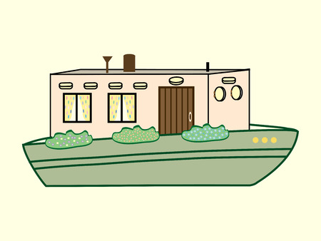 river house color water transport icon symbolのイラスト素材