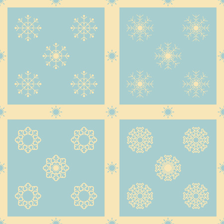 Christmas snowflakes seamless background. New year vector illustration.のイラスト素材