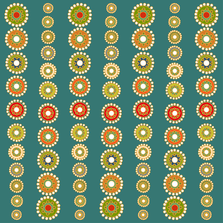 Bright colorful circles seamless background. Abstract background vector illustration.のイラスト素材