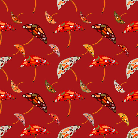 Abstract umbrellas seamless pattern background. Vector illustration.のイラスト素材