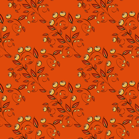 Abstract Berries seamless pattern.のイラスト素材