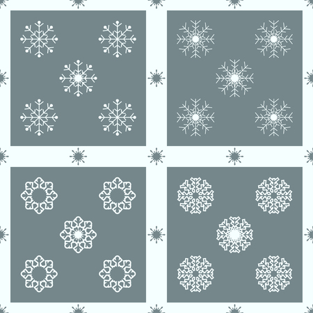 Christmas snowflakes seamless background. New year vector illustration.のイラスト素材