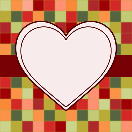 Mosaic frame place for text invitationのイラスト素材