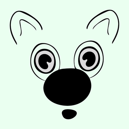 Cute animal head  funny cartoonの写真素材