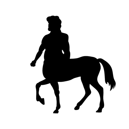 Centaur silhouette ancient mythology fantasyのイラスト素材