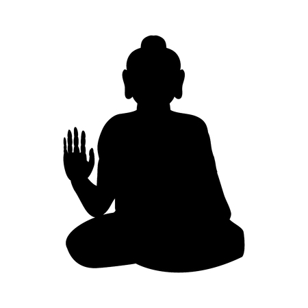 Buddha silhouette traditional religion spiritualityのイラスト素材