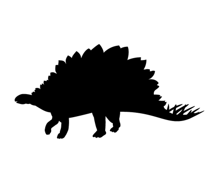 Silhouette Stegosaurus dinosaur jurassic  prehistoric animalのイラスト素材