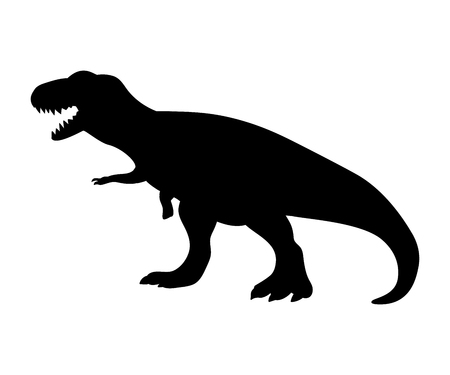 Silhouette Tyrannosaurus dinosaur jurassic  prehistoric animalのイラスト素材