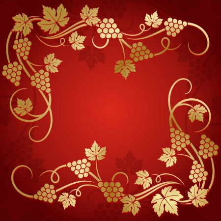 Grape vine backgroundのイラスト素材