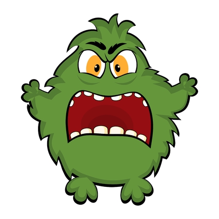 Funny monster. Cartoon cute monster.のイラスト素材