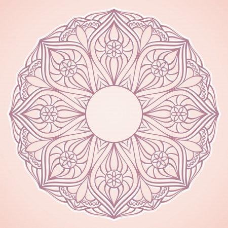 Ornamental round lace  circle background のイラスト素材