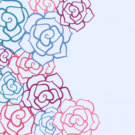 Rose flower invitation cardのイラスト素材