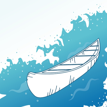 Background with boat.のイラスト素材