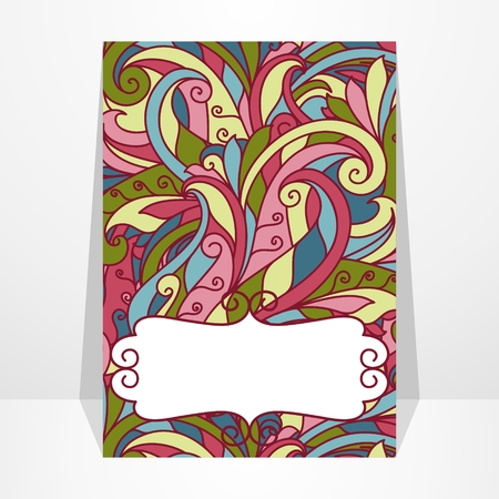 Floral greeting card.のイラスト素材