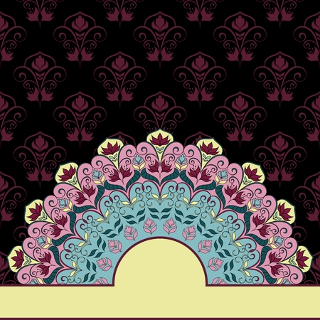 Floral greeting cardのイラスト素材