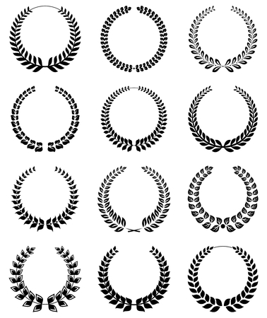 Wreath set. のイラスト素材