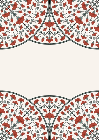 Invitation card with floral ornament.のイラスト素材