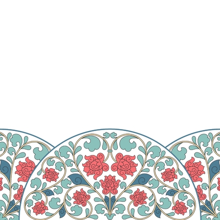 Floral oriental pattern in vintage styleのイラスト素材