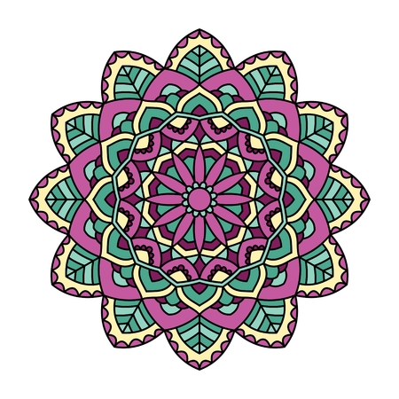 Ornamental round lace pattern. のイラスト素材