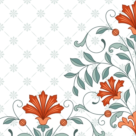 Invitation card with floral ornament. 10 eps.のイラスト素材