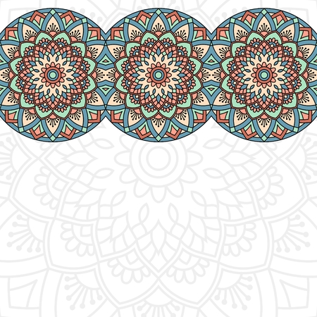 Floral oriental pattern with place for text.のイラスト素材