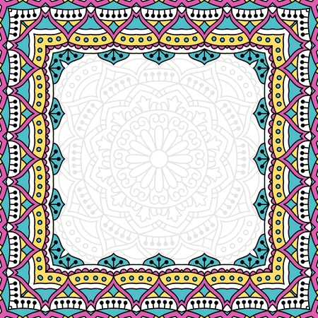 Floral oriental pattern with place for text.のイラスト素材