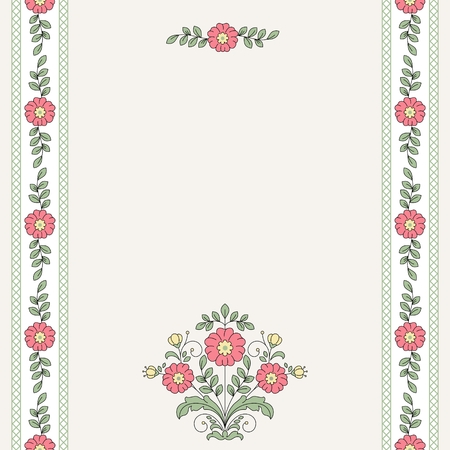 Invitation card with floral ornament.のイラスト素材