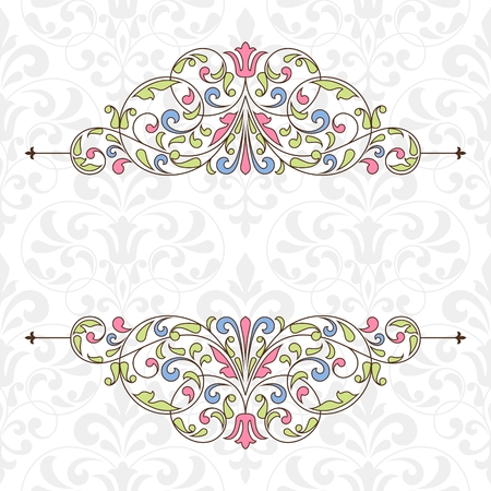 Floral pattern for invitation or greeting card.のイラスト素材