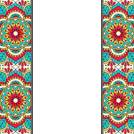 Floral oriental pattern with place for text.のイラスト素材