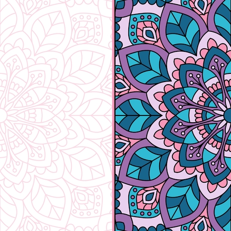 Floral oriental pattern with place for text.のイラスト素材