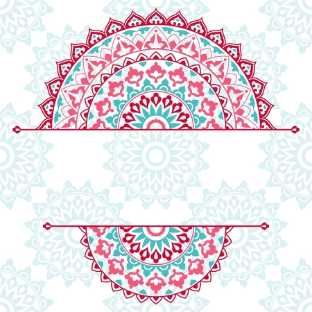 Oriental pattern with mandala..のイラスト素材