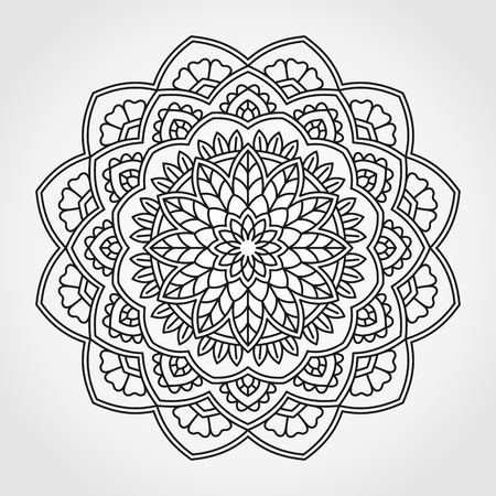 Mandala. Ornamental round pattern.のイラスト素材