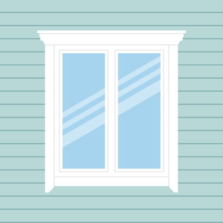 House Facade with a window. Architecture design.のイラスト素材