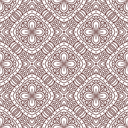Seamless pattern with mandala. Vintage decorative elementsのイラスト素材