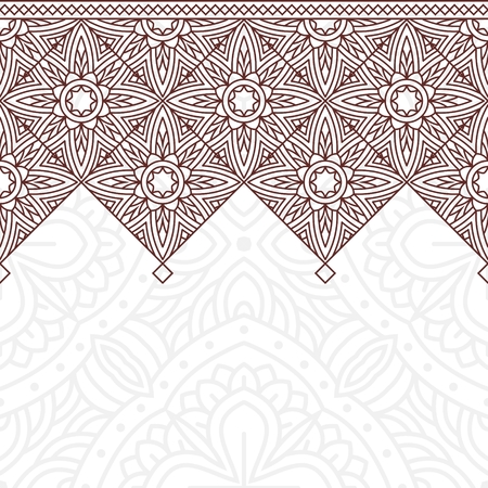 Invitation card with mandala design.のイラスト素材