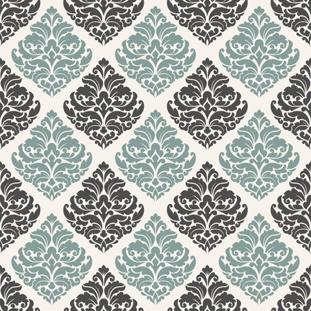 Damask seamless pattern for design. Vintage decorative elements.のイラスト素材